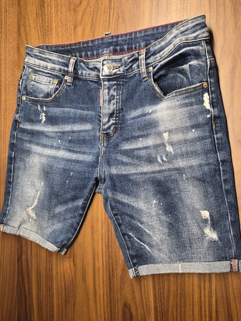 DSQUARED2 Blue Distressed Relaxed Men's Jeans Shorts